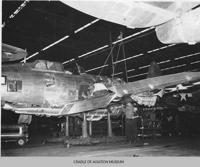 Inside the Engineering of the Republic P-47 Thunderbolt 17 P 47 production right wing being attached