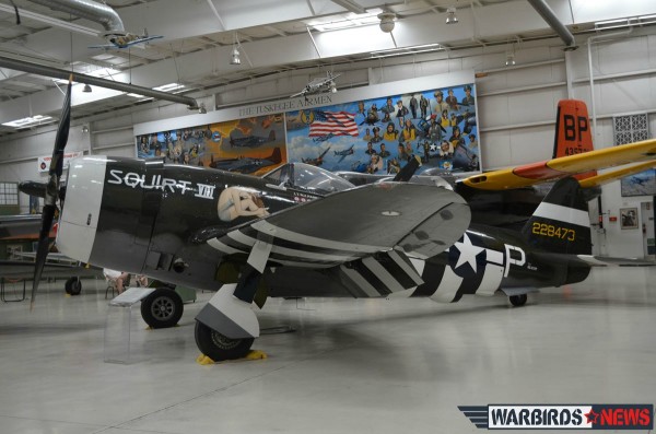 The Museum's Thunderbolt is from the Robert J. Pond collection and has been restored to flying condition. It displays the nose art "Squirt VIII