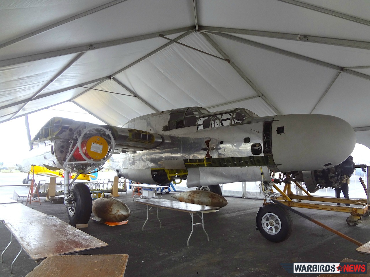 The P-61 Black Widow how it looked like in June 2103. Accordingly to the museum's director Russ Strine the aircraft looks the same now as they are working on the internal systems.