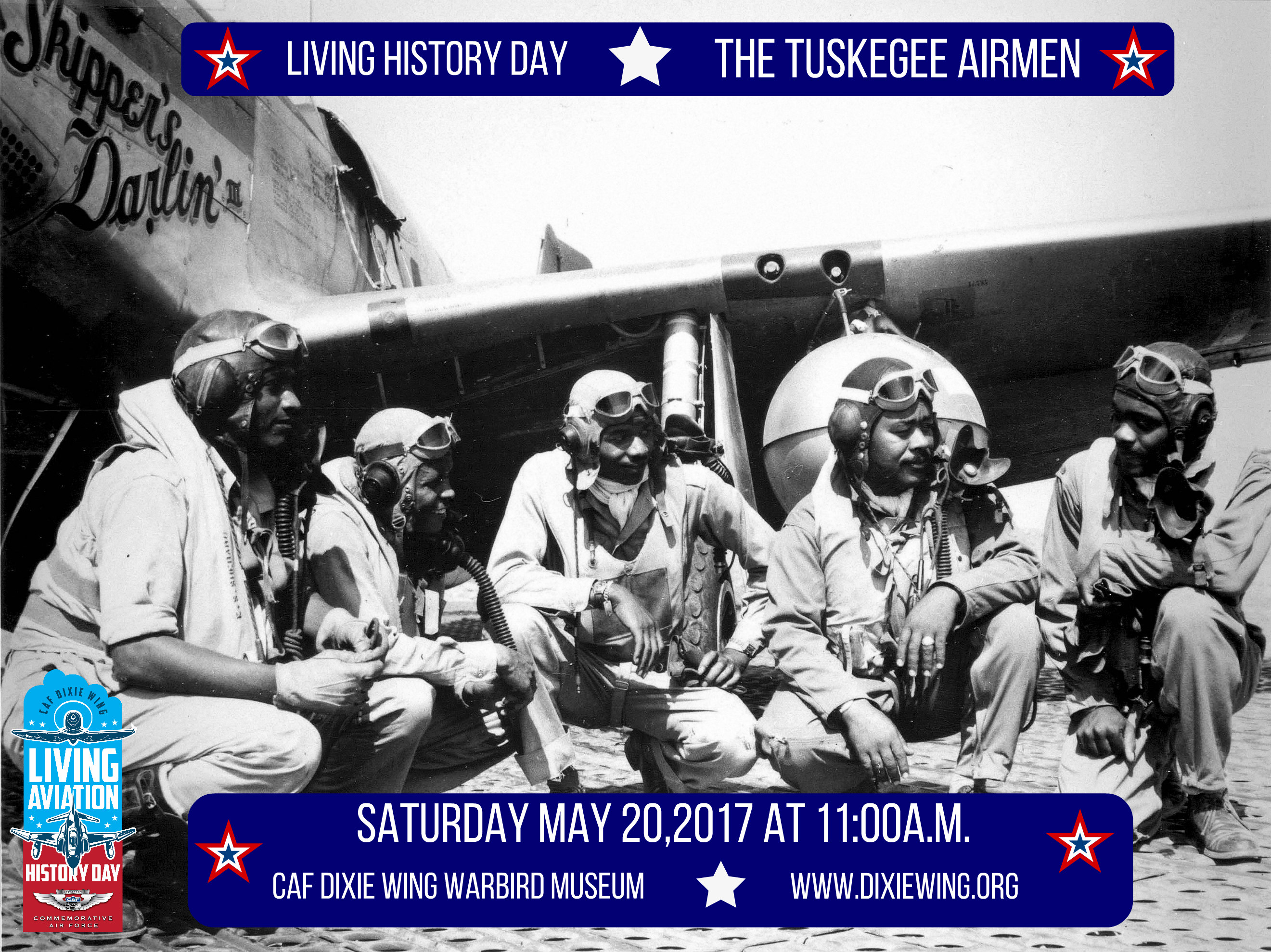 Pilots of the 332nd Fighter Group, "Tuskegee Airmen," the elite, all-African American 332nd Fighter Group at Ramitelli, Italy., from left to right, Lt. Dempsey W. Morgran, Lt. Carroll S. Woods, Lt. Robert H. Nelron, Jr., Capt. Andrew D. Turner, and Lt. Clarence P. Lester. (U.S. Air Force photo)
