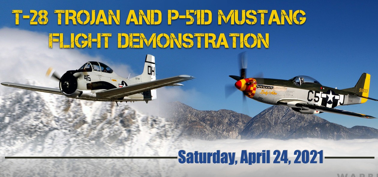 Planes of Fame T 28 and P 51 Flight Demo