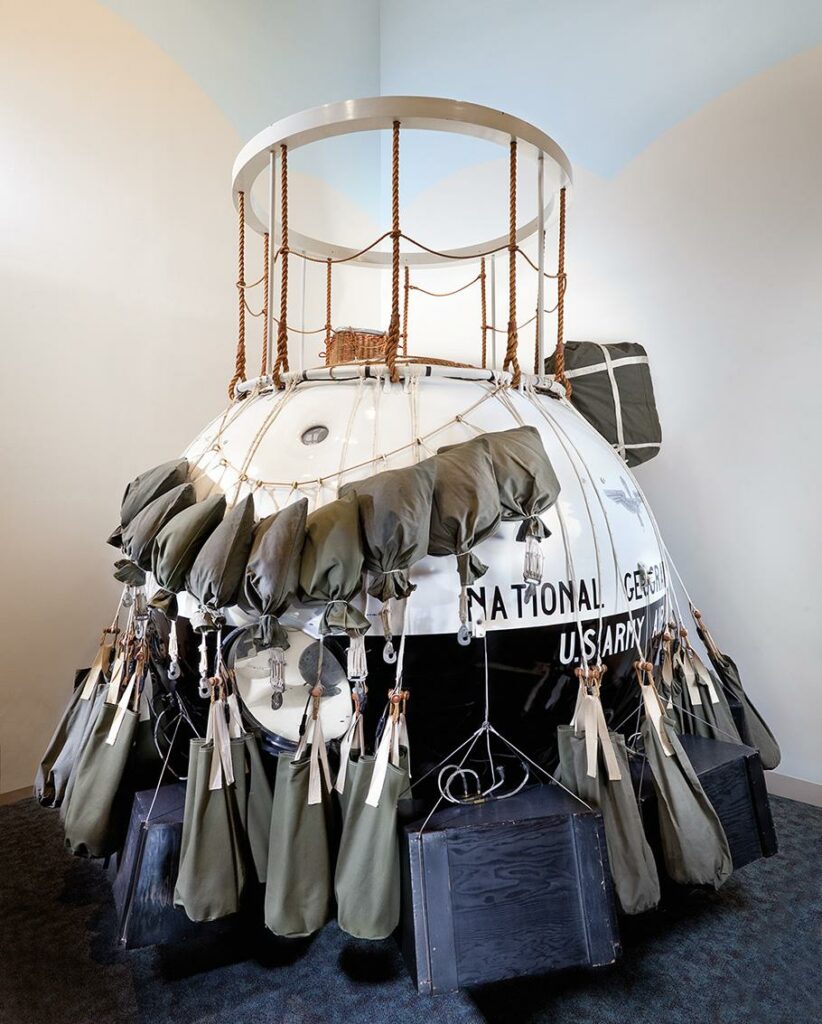 Pressurized cabin of Explorer II in the old Pioneers of Flight gallery NASM Photo by Eric Long