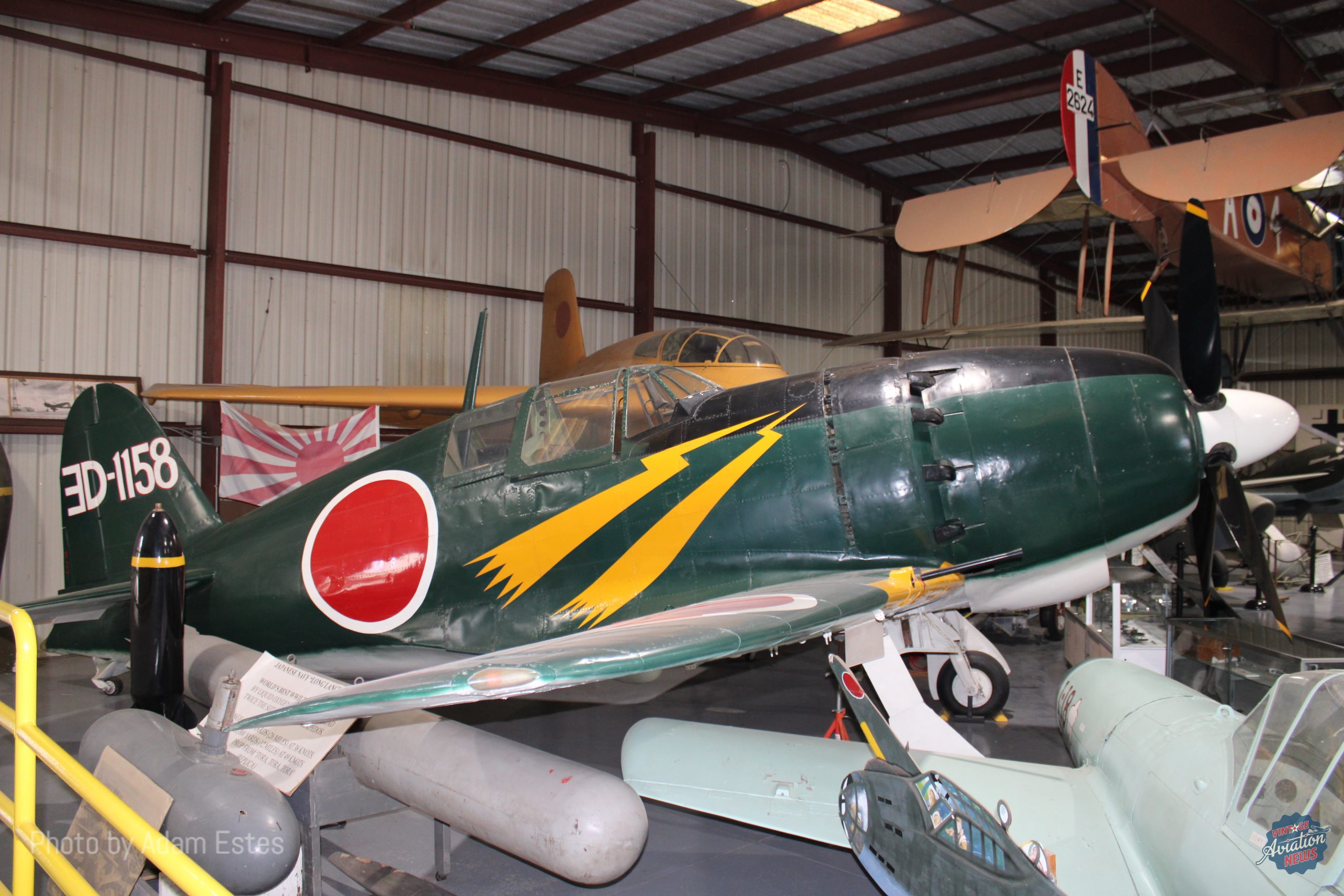 Profile view of the Mitsubishi J2M3 Raiden at the Planes of Fame Air Museum Adam Estes scaled