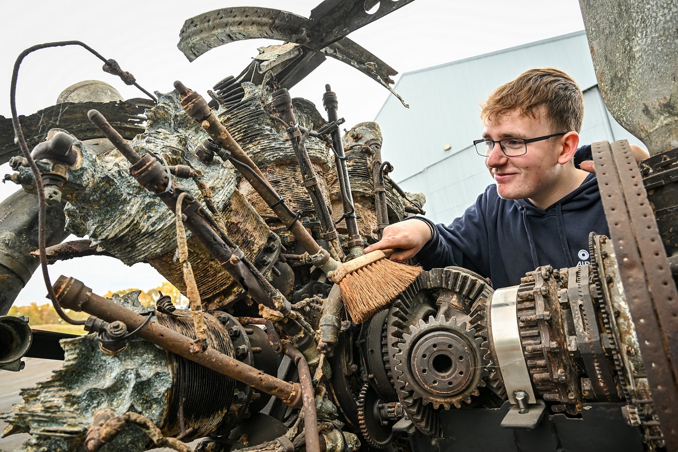 RAF Museum Apprentice with Dornier Do 17 engine and propeller