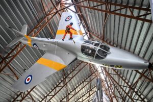 RAF Museum Midlands Suspended Aircraft Cleaning 1