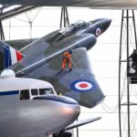 RAF Museum Midlands Suspended Aircraft Cleaning 10