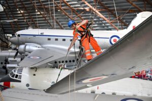 RAF Museum Midlands Suspended Aircraft Cleaning 8