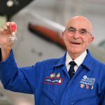 RAF Museum Volunteer Roy Martin with his MBE medal 2