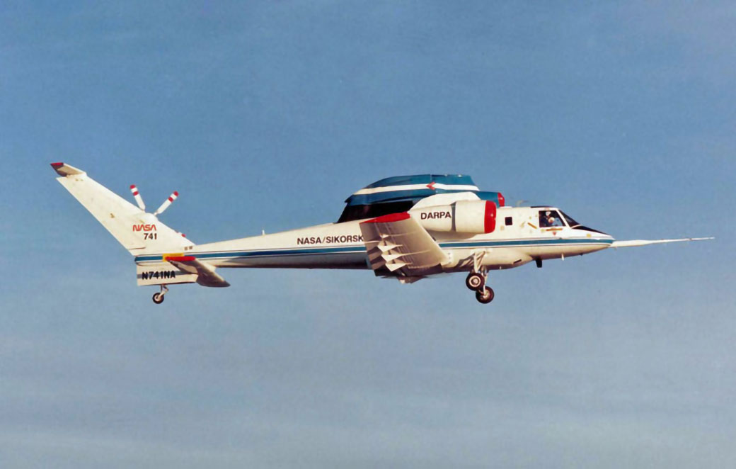 RSRA flying as a fixed wing aircraft without a rotor