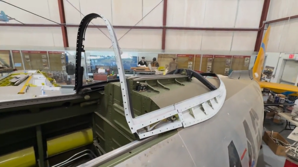 CAF Airbase Georgia P-47 Thunderbolt Restoration Project - Spring Update 12 Republic P 47N Thunderbolt 44 89136 Canopy