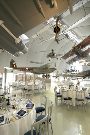 The exclusive Milestones of Flight hangar offers exclusive reception and dining opportunities for corporate guests. 
