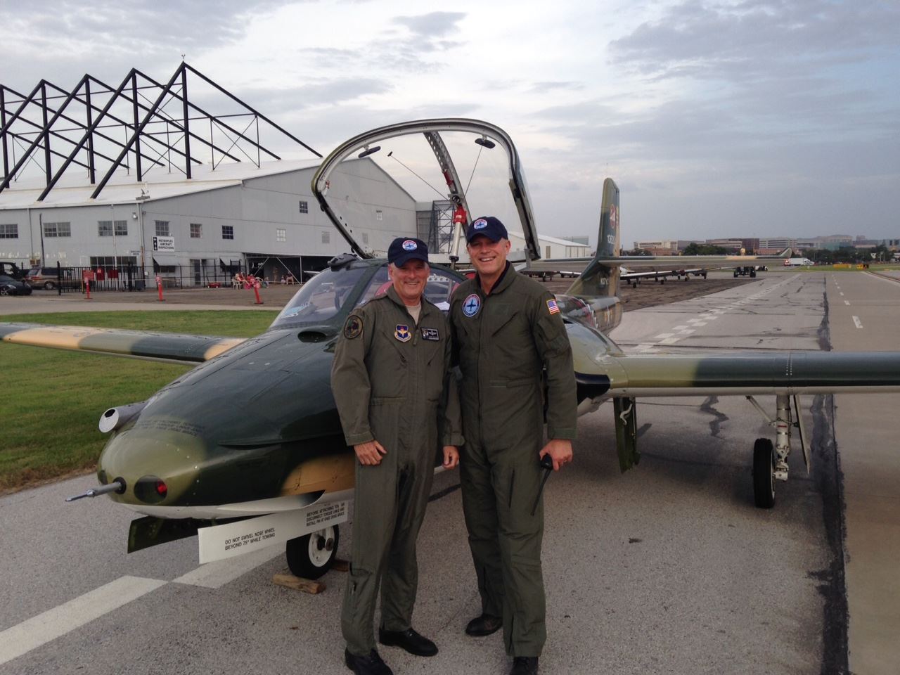 SAC Founder and President Eric Stroud with Lt. Col Rick Evans at Kaboomtown