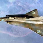 Saab 35 Draken J35F from the Swedish Air Forces 13. Fighter aircraft division 1972