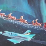 Santa with a NORAD escort