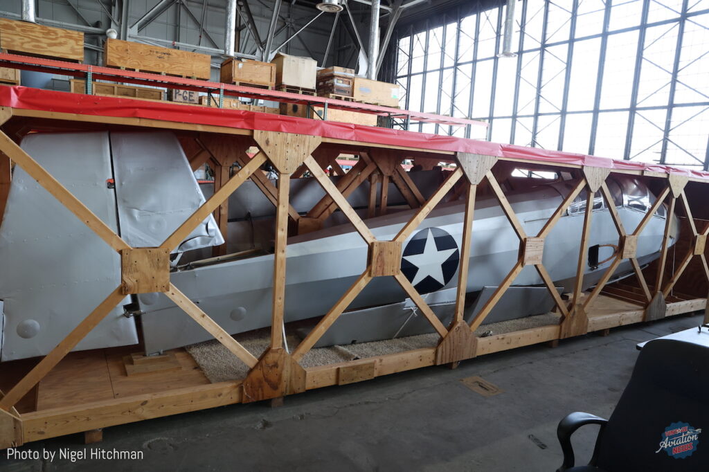 Schweizer TG-3A 42-52988: Formerly displayed in the WWII Gallery, this is one of three gliders currently being offered for exchange, alongside another Schweizer and a Pratt-Read TG-32.