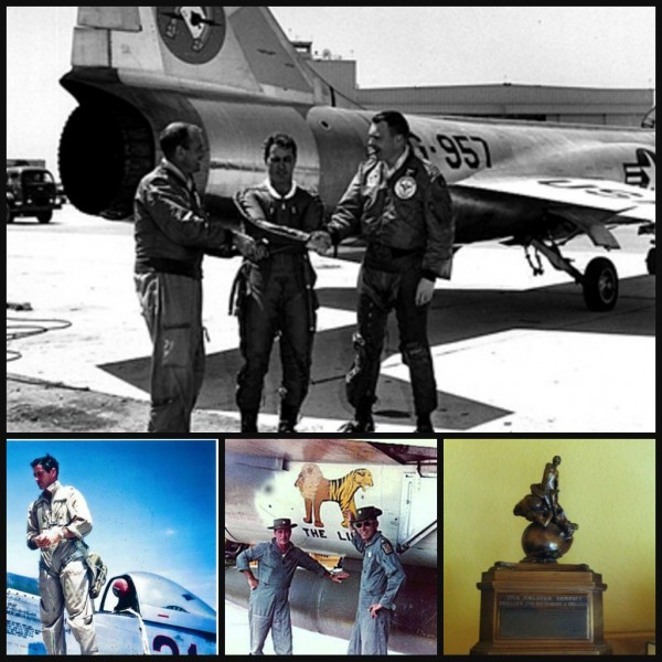 Scrappy after the world's altitude record, on his P-51 in Korea, by the THUD in Vietnam and the original copy of Collier trophy.