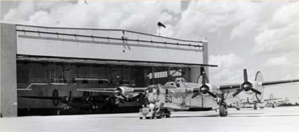 A brand new Consolidated B-24 right after the last stage of the assembly line.