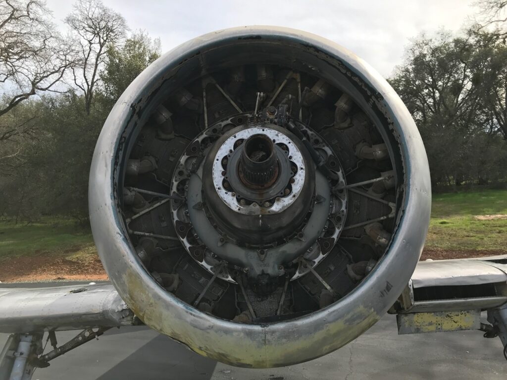 The original Bristol Centaurus engine is still fitted to N59SF, although conversion to R-2800 or R-3350 power is an option. [Photo by Courtesy Aircraft]