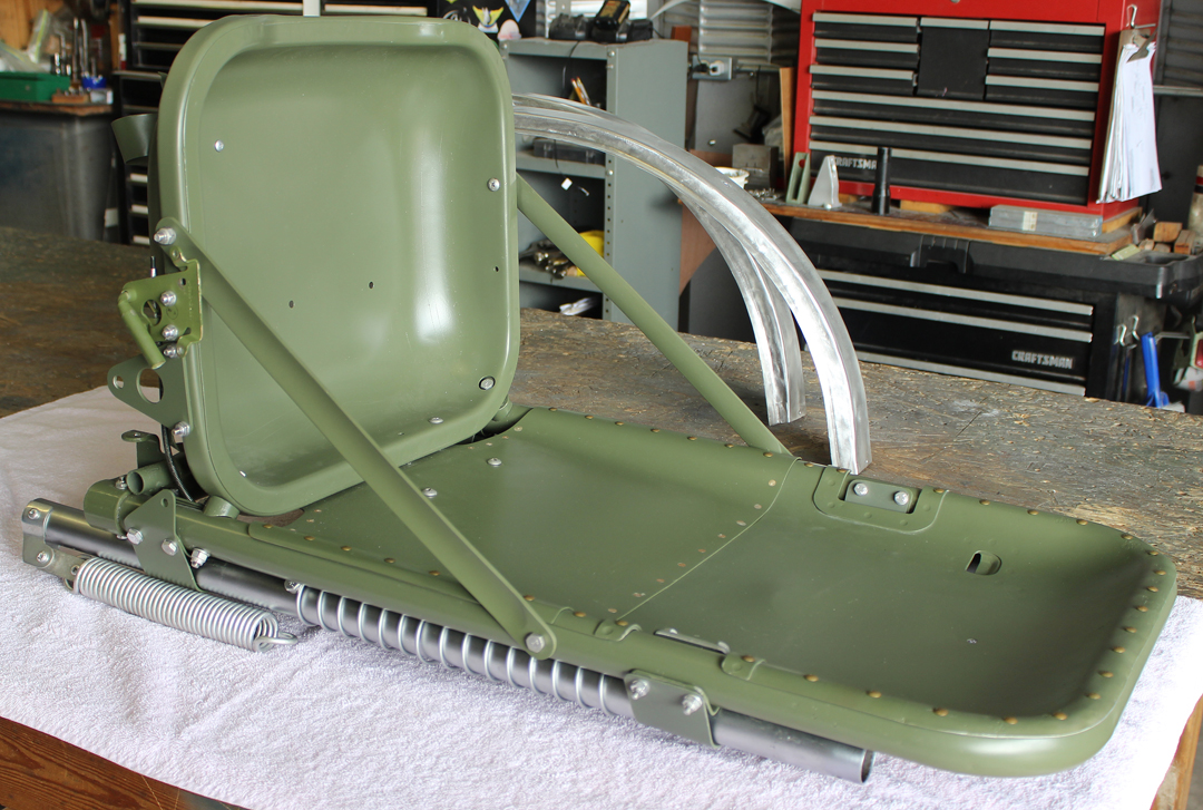 One of the fully assembled pilot's seats. (photo via Tom Reilly)