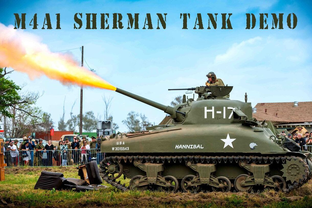 The Planes of Fame Air Museum to Host "Wings, Tracks, and Wheels" Event in May 12 Sherman Tank Demo