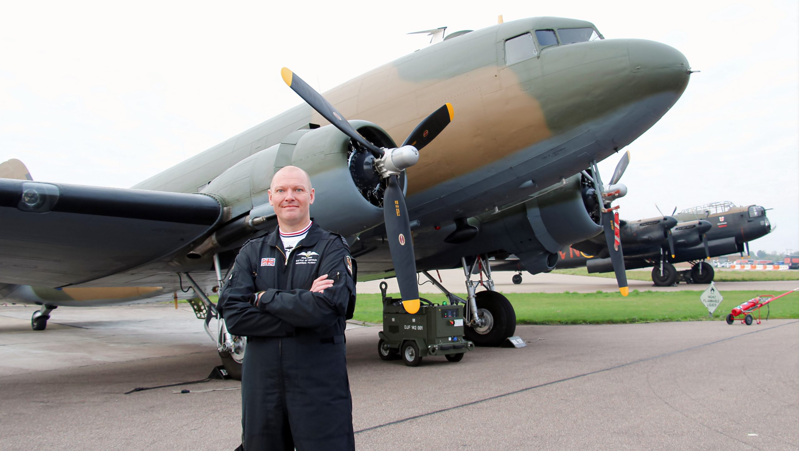 Sqn Ldr Paul ‘Ernie Wise the new OC BBMF is a Dakota and Lancaster captain and instructor. Photo Clive Rowley scaled