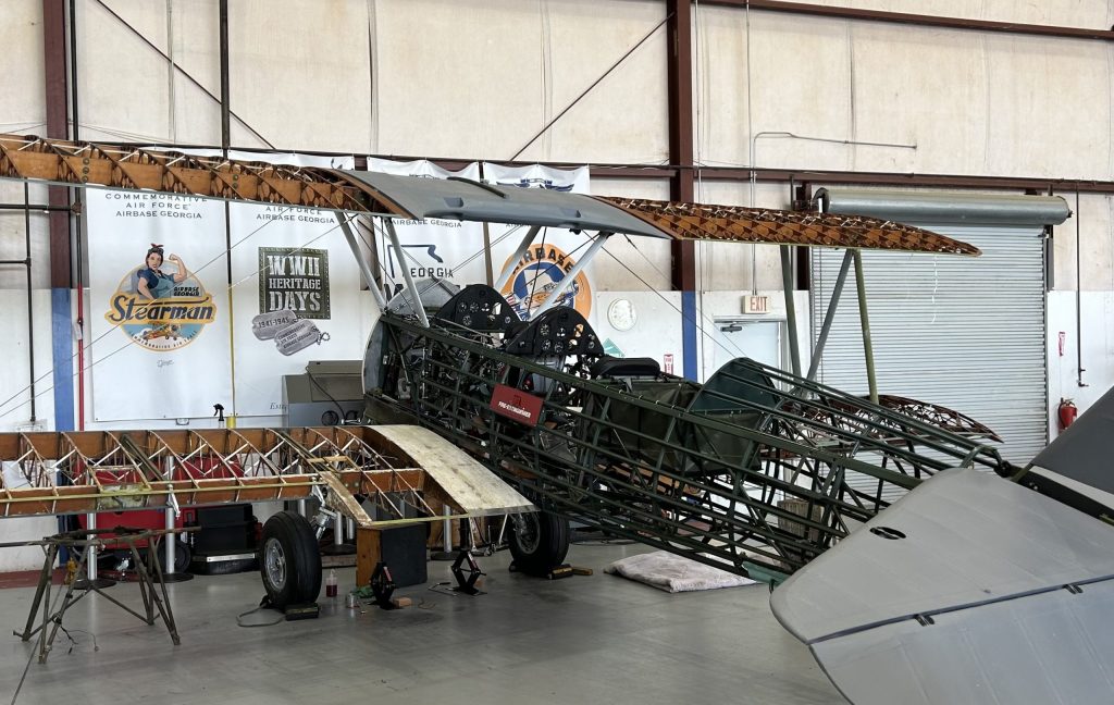 Stearman in hangar 2024 scaled 1