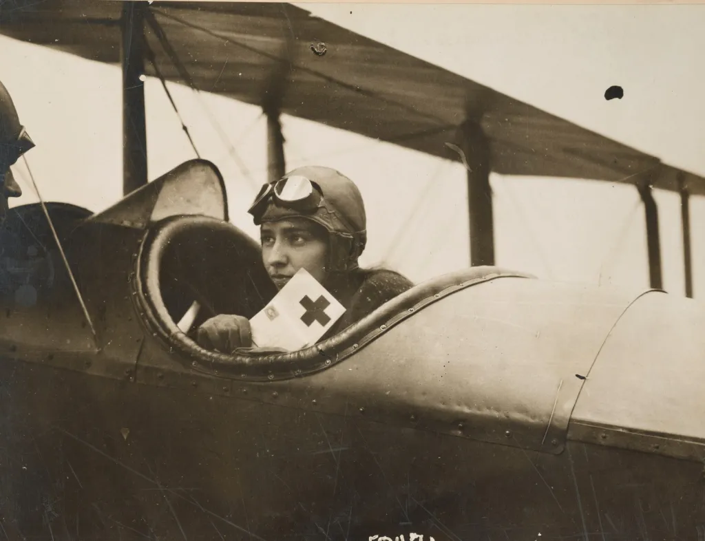 Today in Aviation History: Katherine Stinson, First U.S. Airmail Flight by a Woman Pilot 12 Stinson in Boston preparing to fly Red Cross contributions to Washington D.C. dated 1917. National Archives