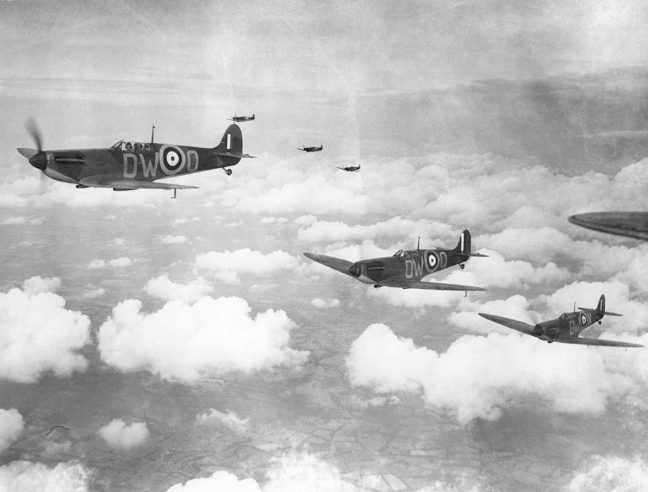 Supermarine Spitfires of 610 Squadron. Credit Ministry of Defence