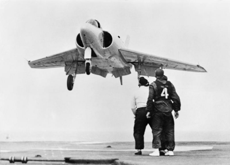 Today In Aviation History: First Flight of the Supermarine Type 525 11 Supermarine 525 approaching HMS Centaur R06 1955