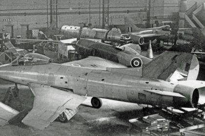 Supermarine Type 545 XA181 in use at Cranfield Airport as a training airframe in 1960