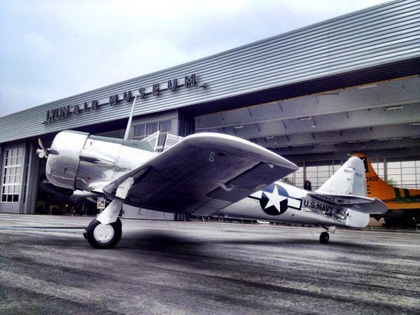 Stunning airworthy SNJ-6 at its new home at the Lyon Air Museum in Santa Ana, California (Image Credit: Lyon Air Museum)