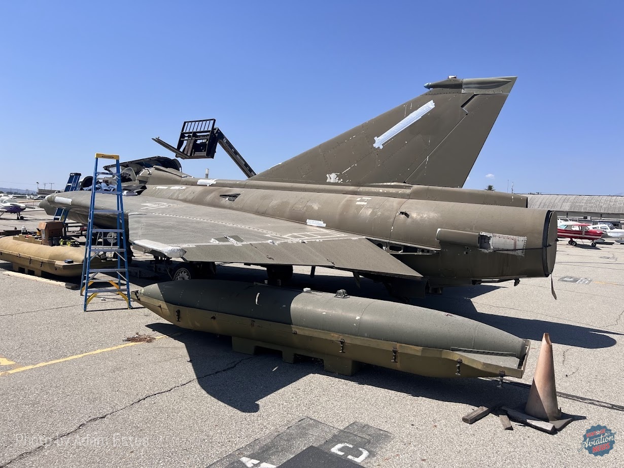 TF 35 Draken AT 155 N155XD on the ramp at Chino with the forklift Adam Estes