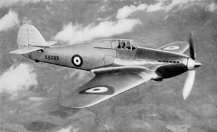 Hawker Hurricane Over Victoria 13 Test pilot George Bulman in the cockpit of the prototype Hawker Monoplane F.36 34 K5083