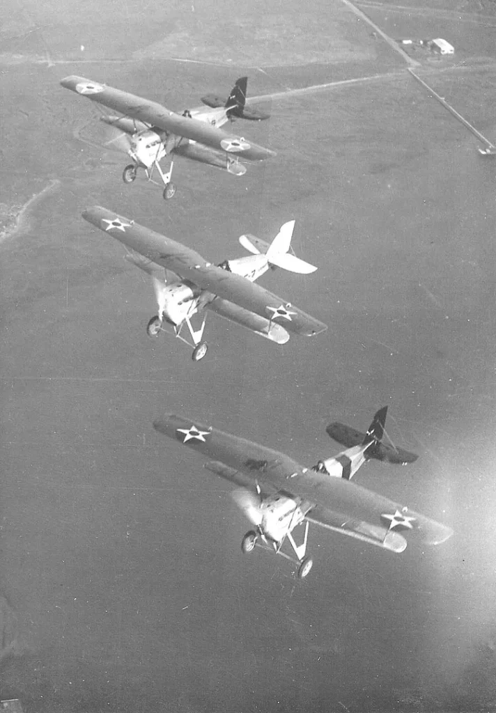 The Boeing Model 15 in flight formation