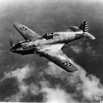 The Curtiss Wright XP 40 prototype 38 10 on its first flight 14 October 1938. Test pilot Ed Elliot is in the cockpit. San Diego Air and Space Museum Archives