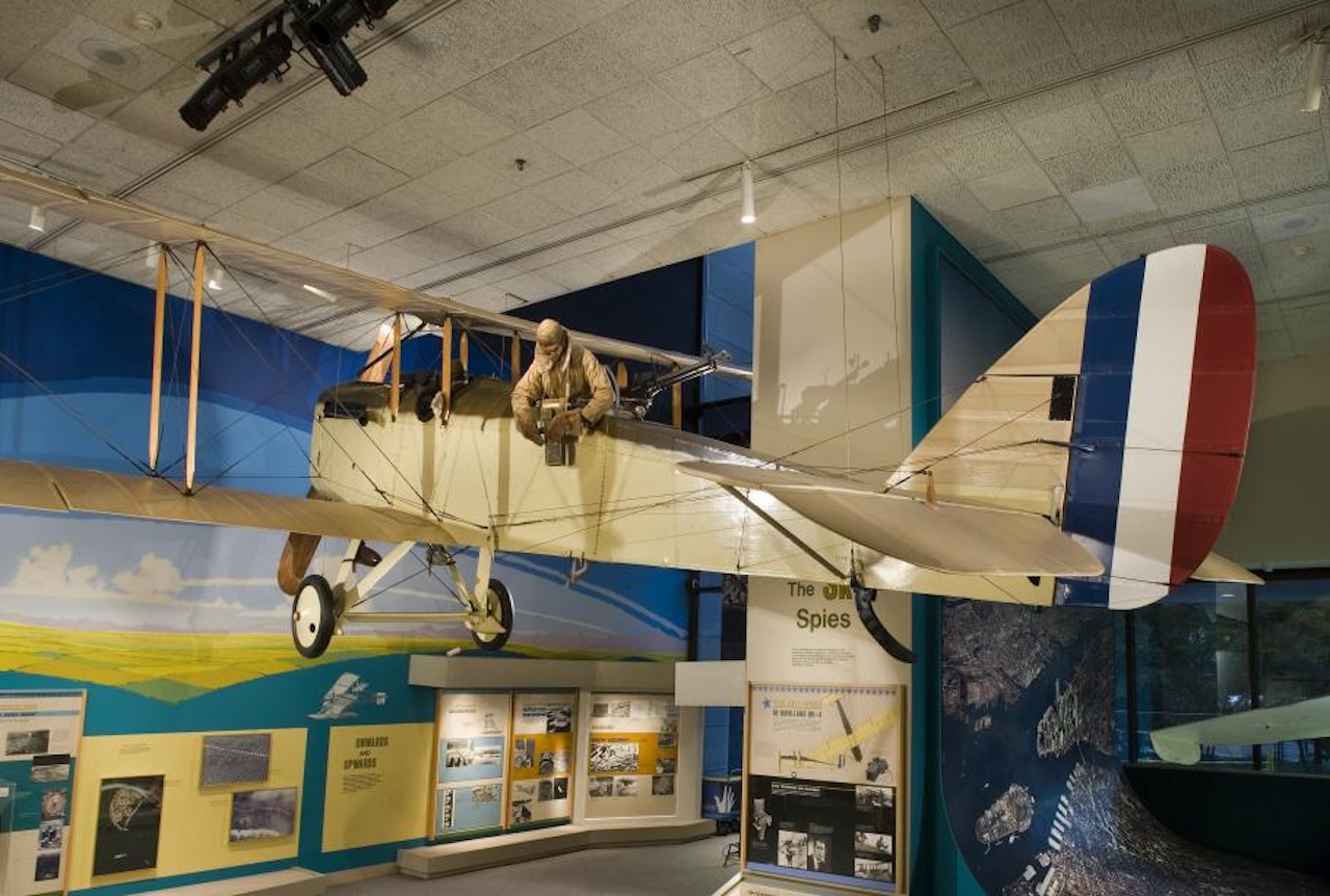 The Dayton Wright built DH 4 on display in the Looking at Earth gallery Mark Avino