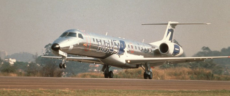 The EMB 145 ERJ 145 takes off for the first time on August 11 1995 Embraer 2