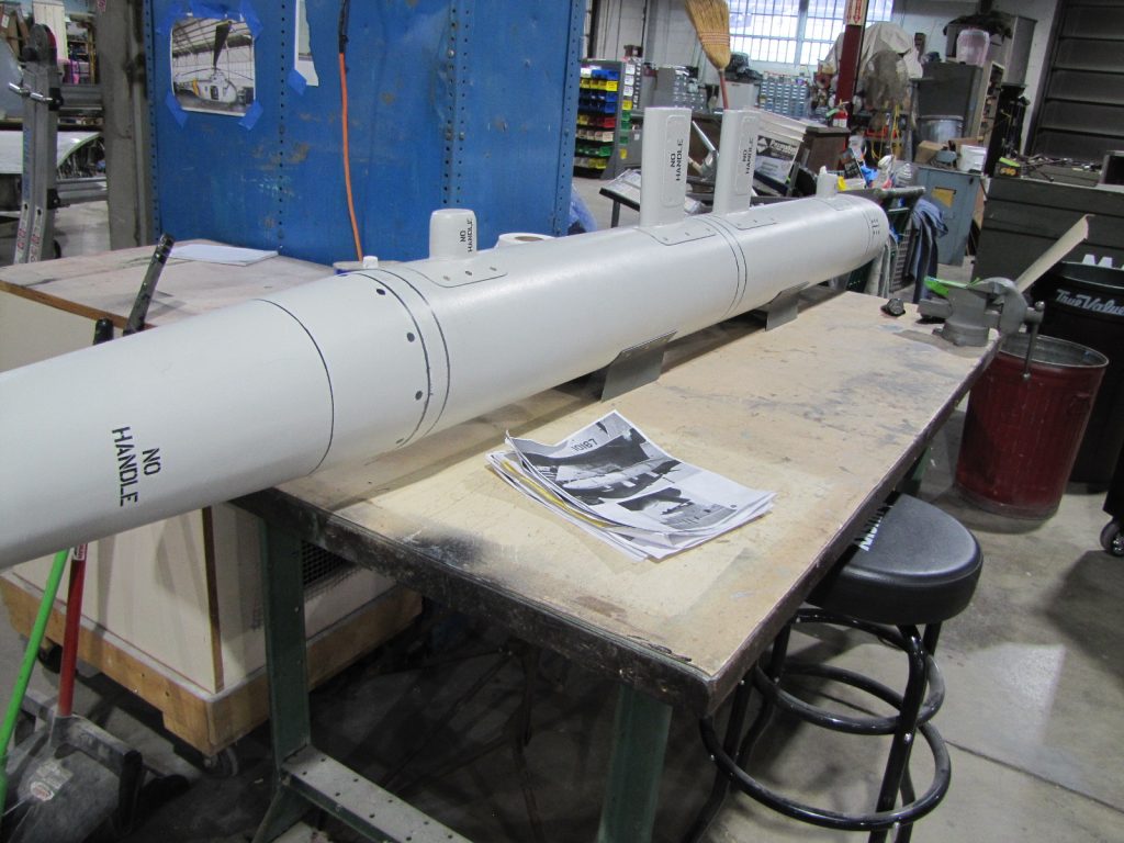 The F 105s ECM pod is almost finished.