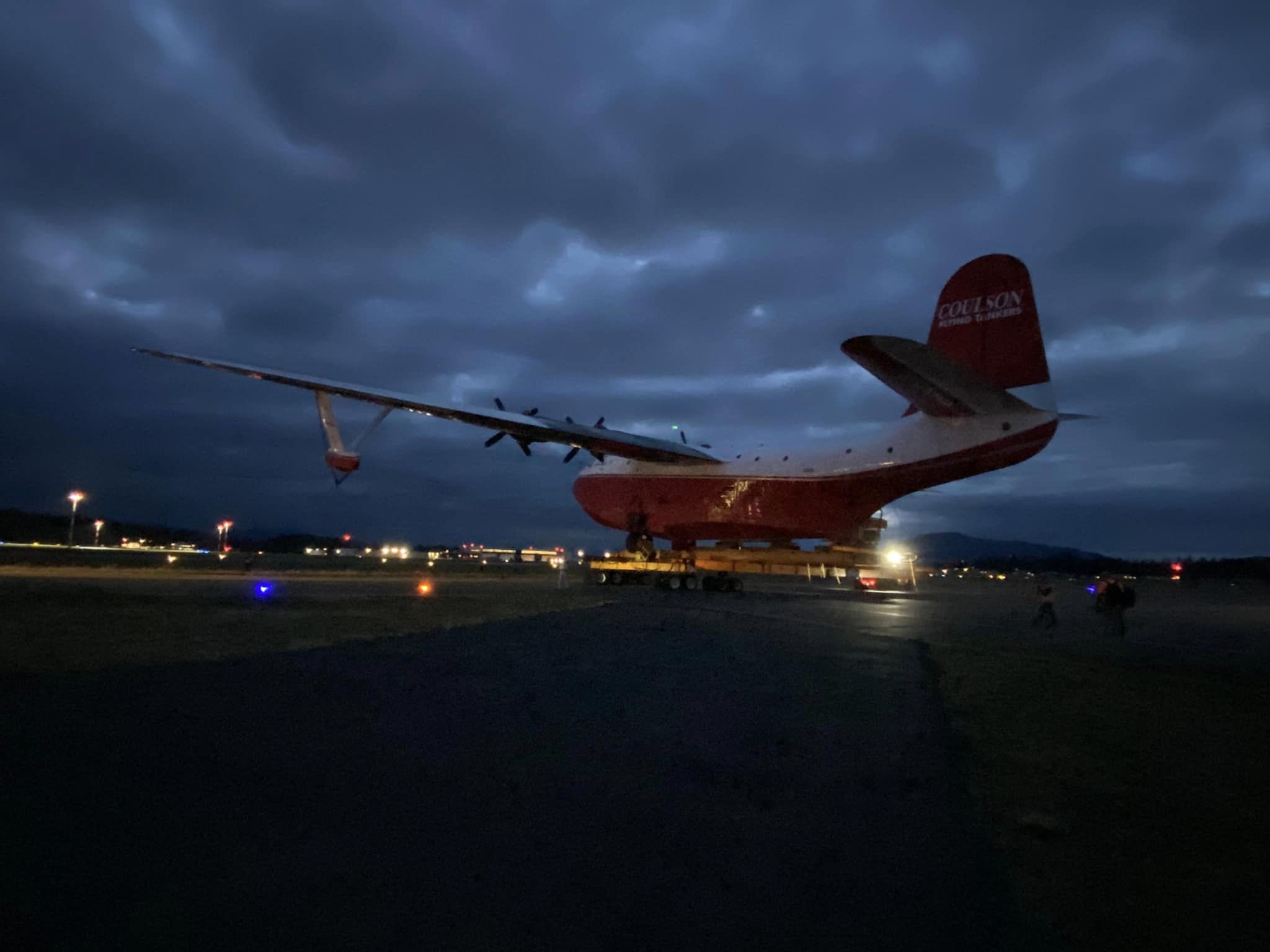 The Hawaii Mars water bomber farrives at the BC Aviation Museum 22