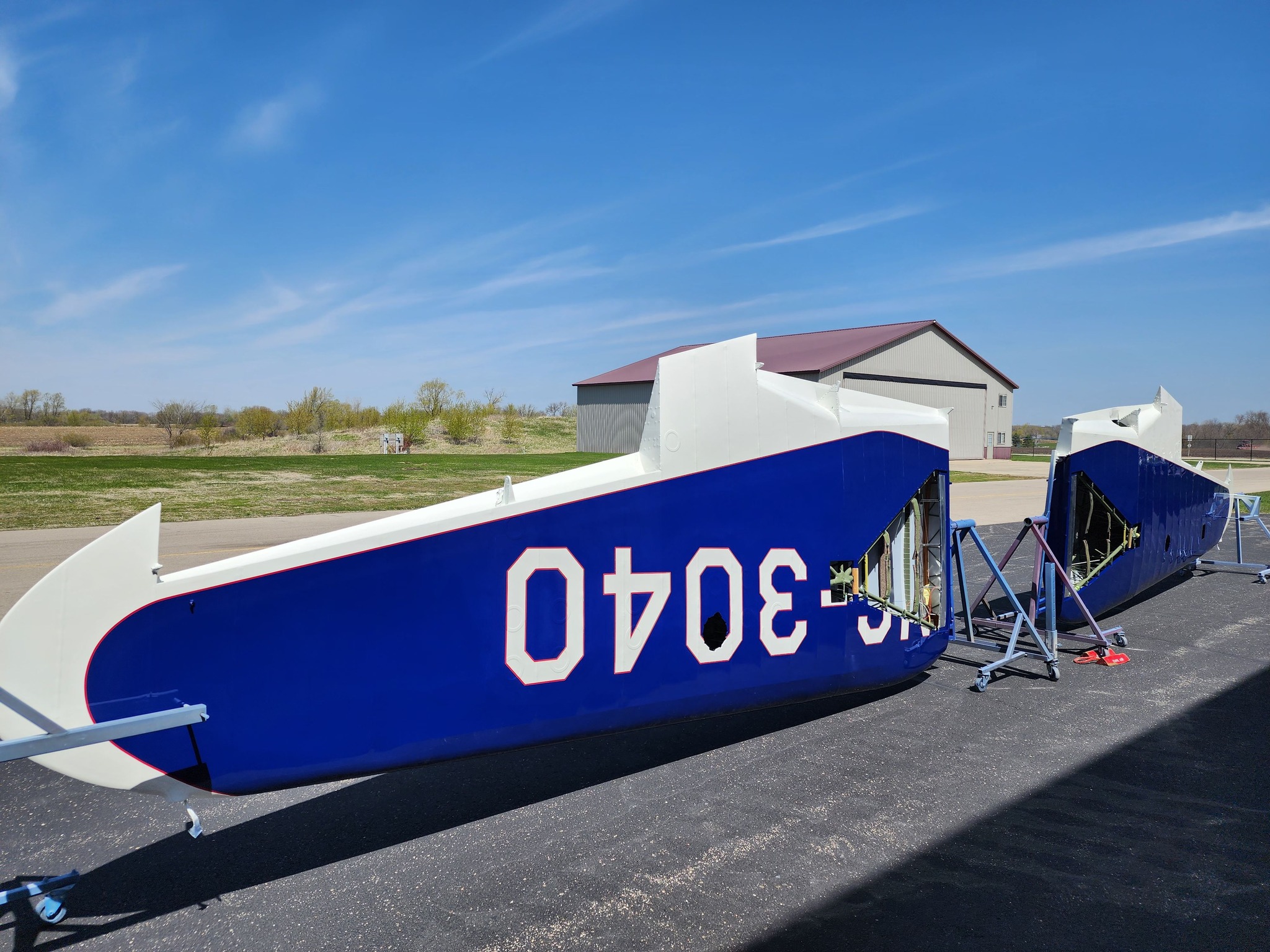 The Reliant s wings shortly after painting Garry Ackerman