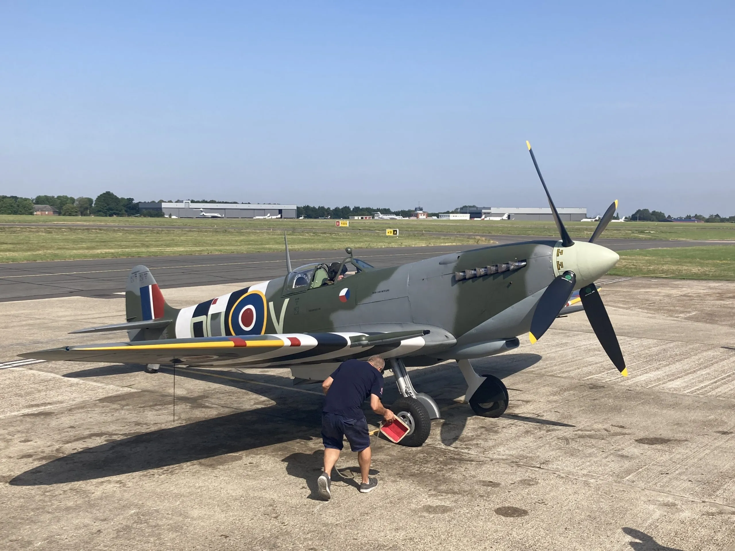 The Spitfire MK912 from Biggin Hill Heritage Hangar took to the skies again after a nine year restoration