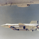 The X 15A 2 in flight with ablative coating and additional external fuel tanks. Photo Credit NASA