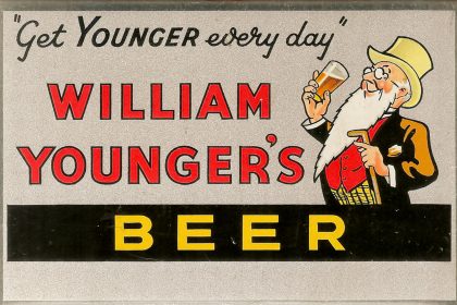 The Youngers brewery advertising artwork and slogan was the basis for the inscription on Lancaster LM220 ‘WS Y in 1944