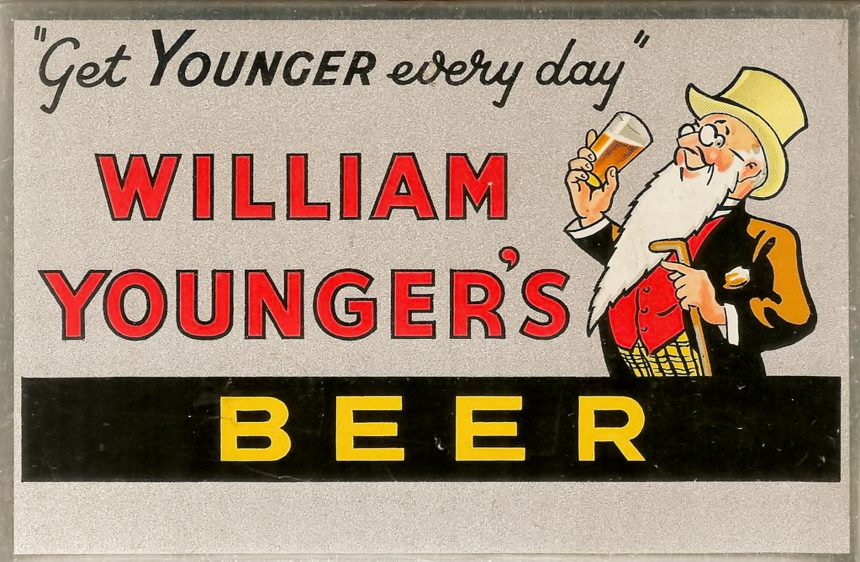 The Youngers brewery advertising artwork and slogan was the basis for the inscription on Lancaster LM220 ‘WS Y in 1944