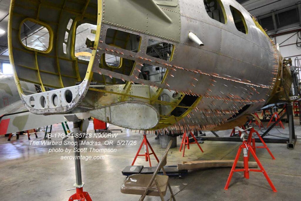 Scott Thompson's B-17 Updates From The Warbird Shop 10 The added windows on the lower fuselage nose above the chin turret