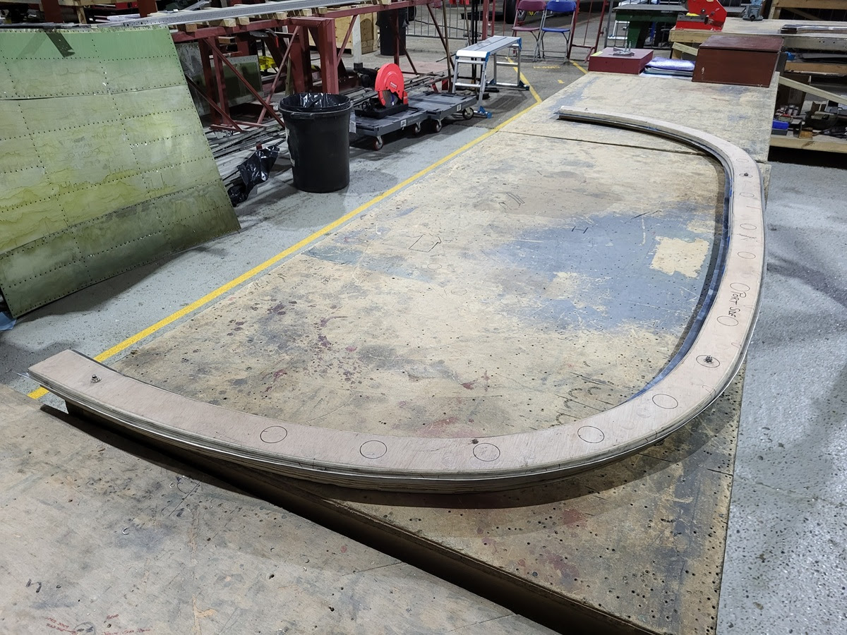 Avro Lancaster B.VII NX611 ‘Just Jane’ – Restoration Update 250 18 The final former for the nose section of NX611 in progress
