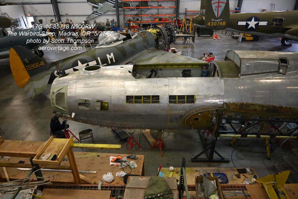 Scott Thompson's B-17 Updates From The Warbird Shop 11 The forward fuselage with the turtledeck cockpit cover removed. With it removed it gives a good idea of how the B 17 fuselage was constructed