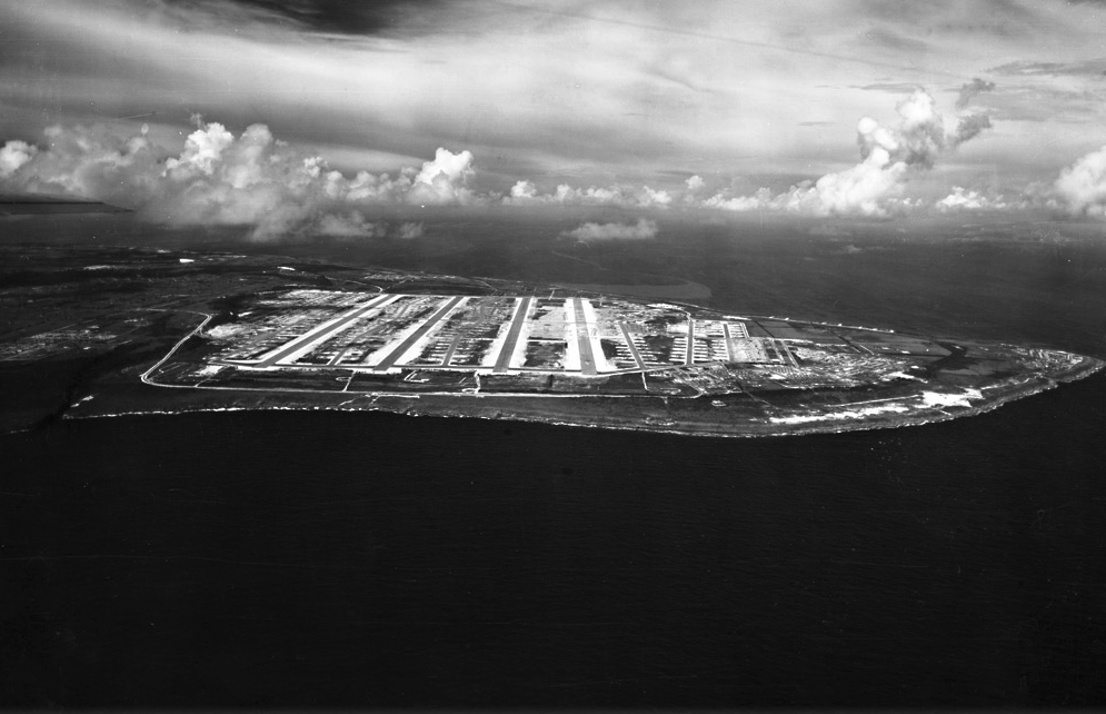 The four runways at North Field on Tinian