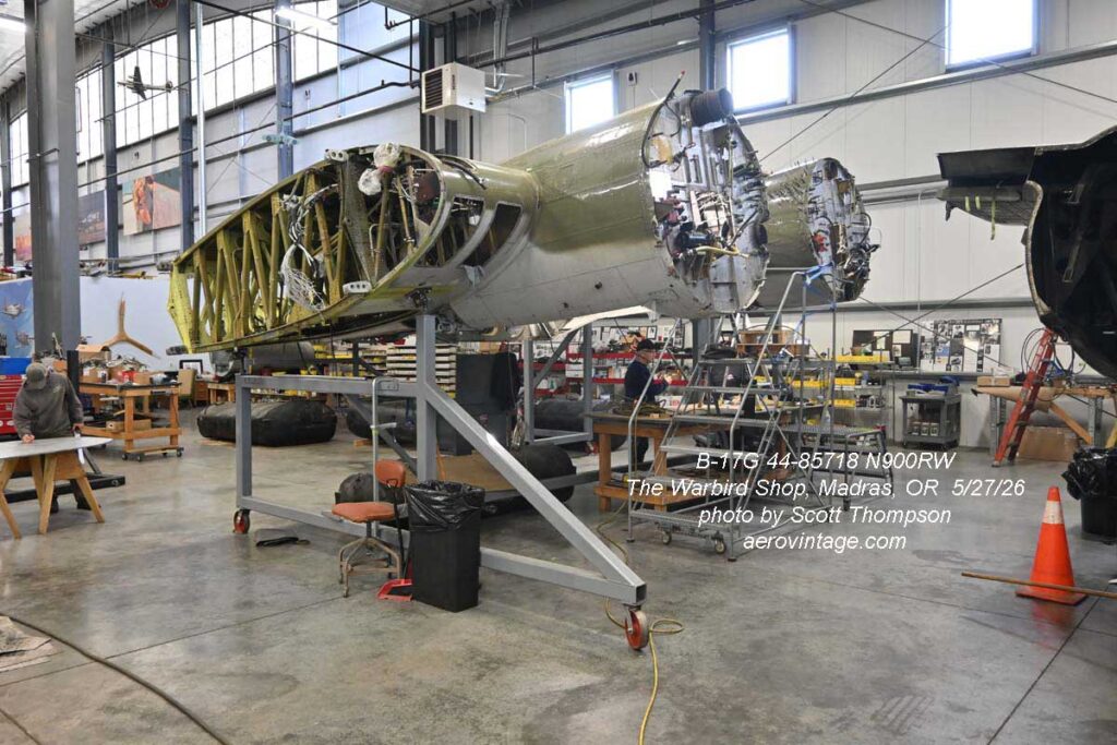 Scott Thompson's B-17 Updates From The Warbird Shop 14 The left wing inner panel awaiting