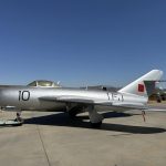 The newly completed paint on the MiG 17 March Field Air Museum